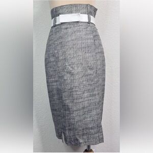 Vintage Charles Hill-Roth for the Twenty Four Collection Leather Pencil Skirt XS